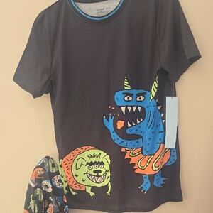Old Navy Kids T-Shirt with Monster Graphic - Black